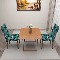 DREAM CARE Green & Black 2 Pieces Printed Chair Covers-image-64