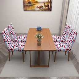 DREAM CARE Blue & Red 4 Pieces Printed Stretchable Chair Covers-image-86