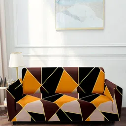 Aura Mustard & Purple Printed 3-Seater Non-Slip Sofa Cover-image-57