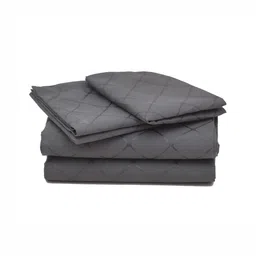 RRC Grey 144 TC Queen Bedsheet with 2 Pillow Covers image 3