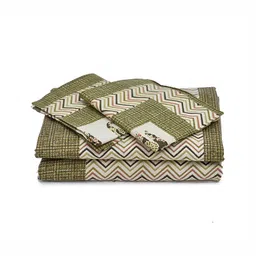 RRC Green Ethnic Motifs 164 TC Queen Bedsheet with 2 Pillow Covers image 2