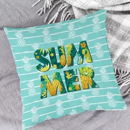 HOUZZCODE  Set of 2 Green & Blue Abstract Square Cushion Covers image 4