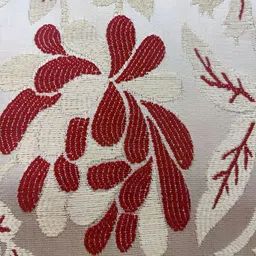 Good Vibes Maroon & Cream-Coloured 5 Pieces Floral Jacquard Square Cushion Covers image 2