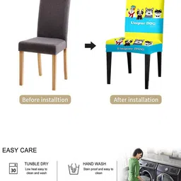 Cortina Yellow & Blue 6 Pcs Conversational Printed Chair Covers image 2