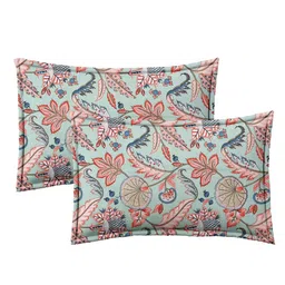 RRC Green & Red Ethnic Motifs Cotton 180 TC King Bedsheet With 2 Pillow Covers image 5