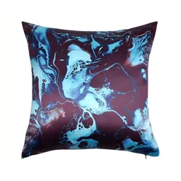 CAZIMO Blue & Brown 2 Pieces Abstract Square Cushion Covers image 4