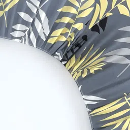 BREVARD Grey Black Yellow Polycotton 210 TC Single Fitted Bedsheets with 1 Pillow Cover image 3