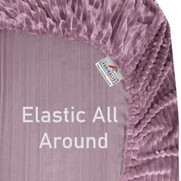 FABINALIV Pink 300 TC King Size Fitted Double Bedsheet With 2 Pillow Covers image 4