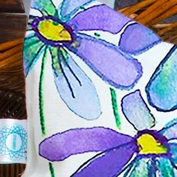 STITCHNEST Blue & Green Set of 2 Floral Square Cushion Covers image 5