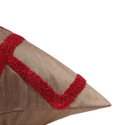 ZEBA Green & Red Geometric Square Cushion Cover image 4