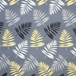 BREVARD Grey Black Yellow Polycotton 210 TC Single Fitted Bedsheets with 1 Pillow Cover image 5