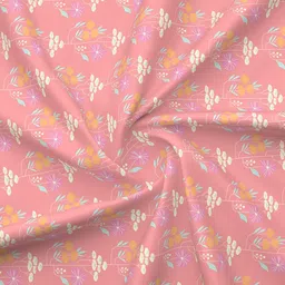Layers Pink & Yellow Floral 120 TC Pure Cotton King Bedsheet Set-2.74 m x 2.74 m image 3