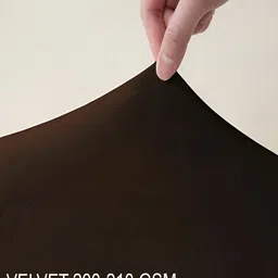 HOKIPO Brown Velvet 3 Seater Stretchable Sofa Cover With Arms image 4