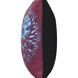 CAZIMO Blue & Brown 2 Pieces Abstract Square Cushion Covers image 3