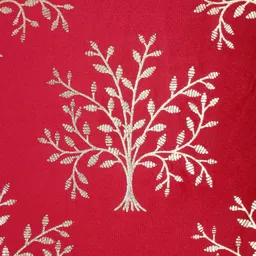 HOSTA HOMES Maroon & Gold Set of 5 Embroidered Velvet Square Cushion Covers image 5