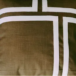 GAB Green & White 2 Pieces Geometric Square Cushion Covers image 4