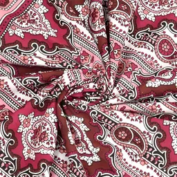 Wayne Martin Pink and Red Floral 210 TC Queen Bedsheet with 2 Pillow Covers image 4