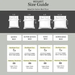 ROMEE Grey & White Geometric 186 TC Queen Bedsheet With 2 Pillow Covers image 4