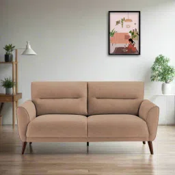 febonic Castro Fabric 2 Seater Sofa in Cosmic Beige Colour-picture-24