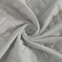 KLOTTHE Grey Geometric Double King Bed Cover With 2 Pillow Covers image 5