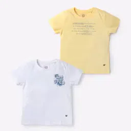 Pack of 2 Typographic Print Round-Neck T-shirts-image-18