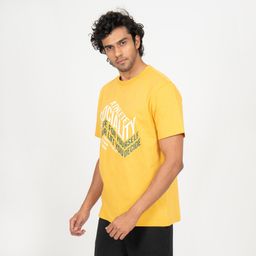 domyos Men's T-Shirt For Gym 500-Yellow Print-picture-27