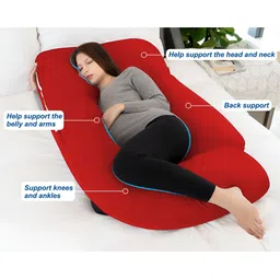 DADDY COOL Red & White Cotton Fibre Filled Ultra Soft Maternity Pillow image 5