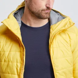 forclaz Men Packable Puffer Jacket for Trekking - MT100 -5°C Yellow-picture-21
