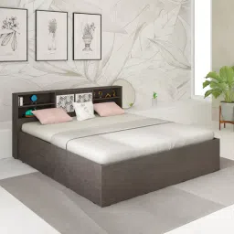 sivom Marcus King Size Bed in Dark Wenge Finish with Box Storage-picture-39