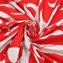 Lali Prints Red Ethnic Motifs 180 TC Cotton Double Queen Bedsheet with 2 Pillow Covers image 3