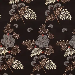 Bromwick Coffee Brown Floral 210 TC Single Bedsheet with 1 Pillow Covers image 4