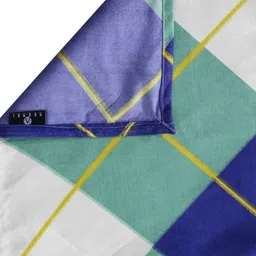 Arrabi White & Green Geometric 300 TC Flat Single Bedsheet with 1 Pillow Cover image 5