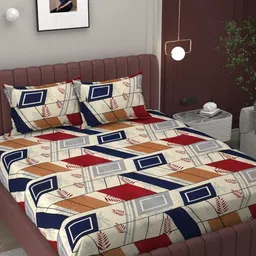 Bromwick Multicoloured Floral 210 TC Crib Bedsheet with 2 Pillow Covers image 4