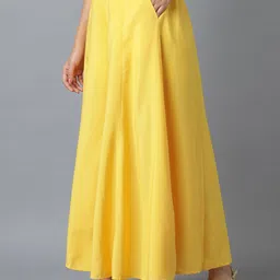 elleven Women Yellow Flared Palazzos image 2