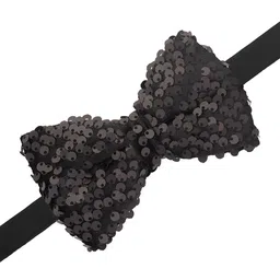 The Tie Hub Men Woven Design Sequin Velvet Classic Bow Tie image 2
