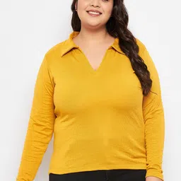CLORA CREATION PLUS Shirt Collar Long Sleeves Top-picture-12