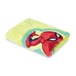 SPACES Marvel Spiderman 380 GSM 100% Cotton Character Printed Bath Towel (XL) - Yellow image 5