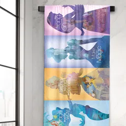 YK Princess Printed 400 GSM Thin Terry Cotton Bath Towel image 1