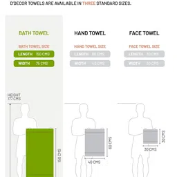 DDecor Unisex Grey Solid 600 GSM Live Beautiful Bath Towel image 3