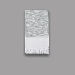 Ramraj 3 Pcs White & Grey Printed Pure Cotton 150 GSM Bath Towels image 3