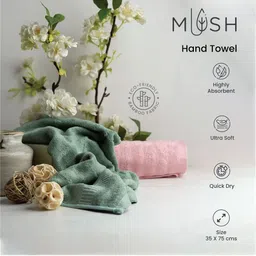 MUSH Blue & Pink 6 Pieces 600 GSM Towel Set image 3