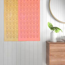 FABINALIV Kids Peach & Mustard 2 Pieces Printed Cotton Bath Towels-picture-19