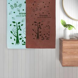 FABINALIV Kids Blue & Brown2 Pieces Printed Cotton Bath Towels-picture-33