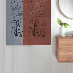 FABINALIV Unisex Kids Grey & Brown 2 Pieces Printed Cotton Bath Towels-picture-26