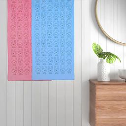 FABINALIV Blue & Pink 2 Printed Cotton 300 GSM Bath Towel-picture-46