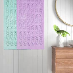 FABINALIV Kids Purple & Green 2 Pieces Printed Cotton 300 GSM Bath Towel-picture-46