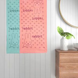 FABINALIV Set Of 2 Cartoon Print 300 GSM Cotton Kids Bath Towels-picture-9