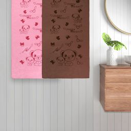 FABINALIV Kids Brown & Pink 2 Pieces Printed Cotton 300 GSM Bath Towel-picture-8