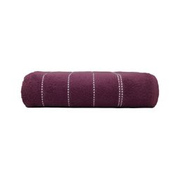 MYTRIDENT Burgundy & White Striped Cotton 400 GSM Bath Towel-picture-38