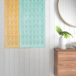 FABINALIV Yellow & Blue 2 Pieces Cartoon Printed Cotton 300 GSM Kids Bath Towels-picture-28
